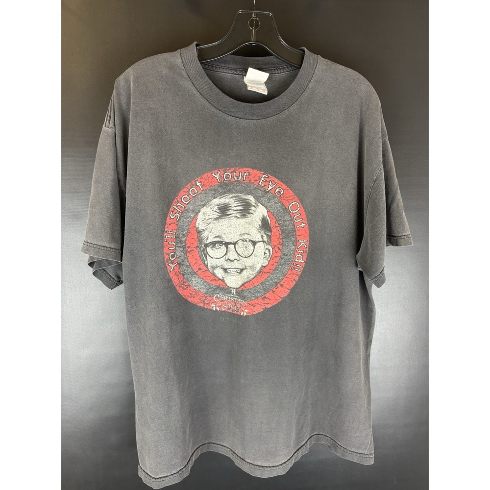 Mens Grey A Christmas Story T-shirt Size XL